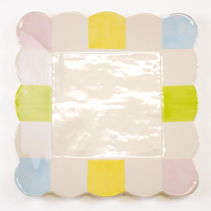 Candy Stripe Platter - White/Multi
