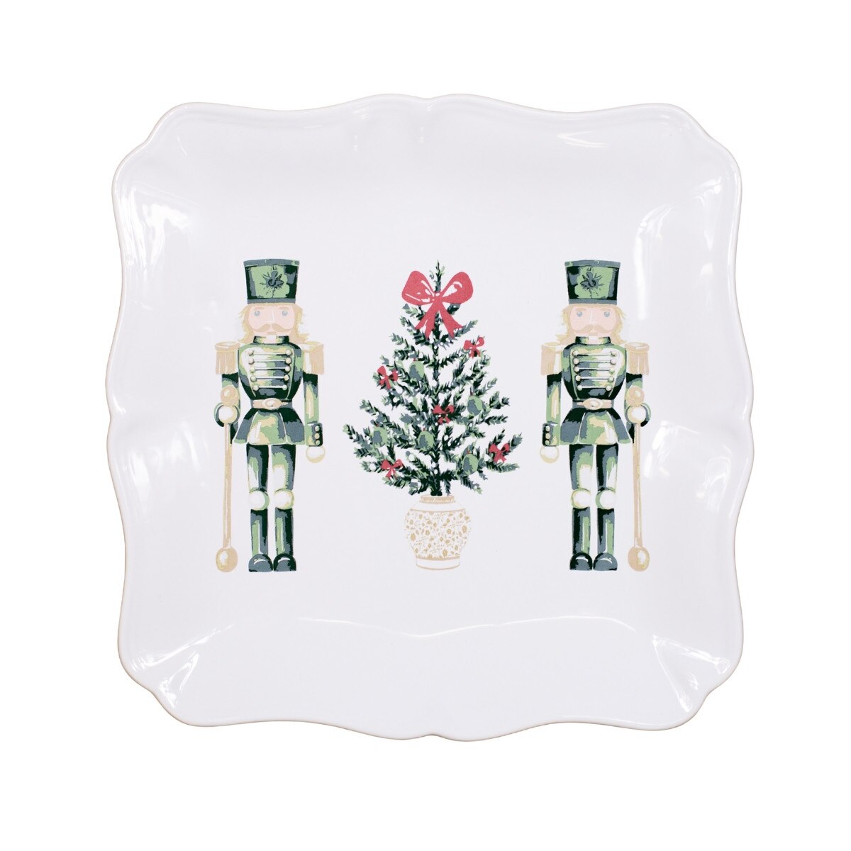 Watercolor Nutcracker Square Platter