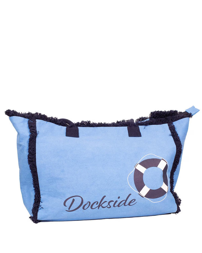 Dockside Fringe Tote - Navy