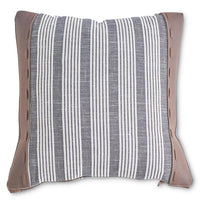 Square Pillow with Leather