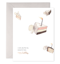 Flying Cake | Clever Birthday Greeting Card