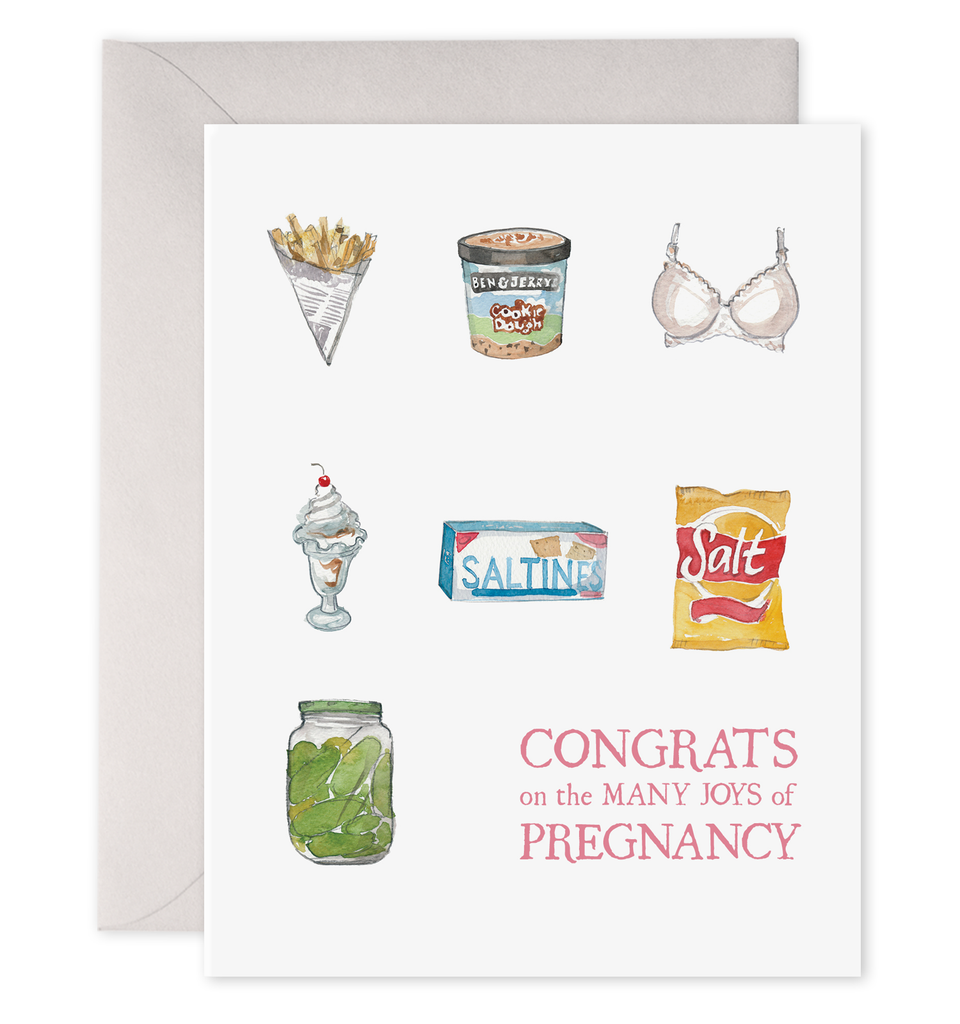Preggie Snacks Greeting Card