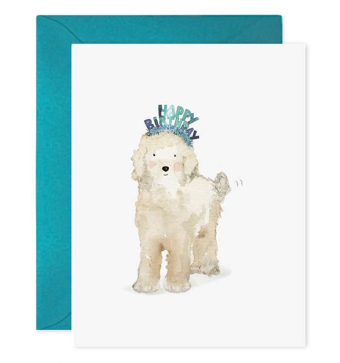 Lucy Dog Labradoodle | Birthday Greeting Card