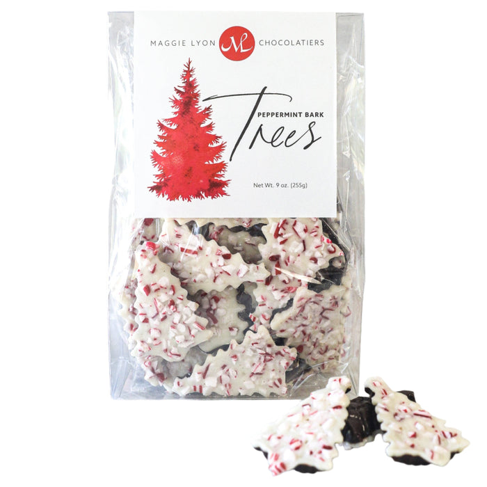 Dark & White Chocolate Peppermint Bark Trees