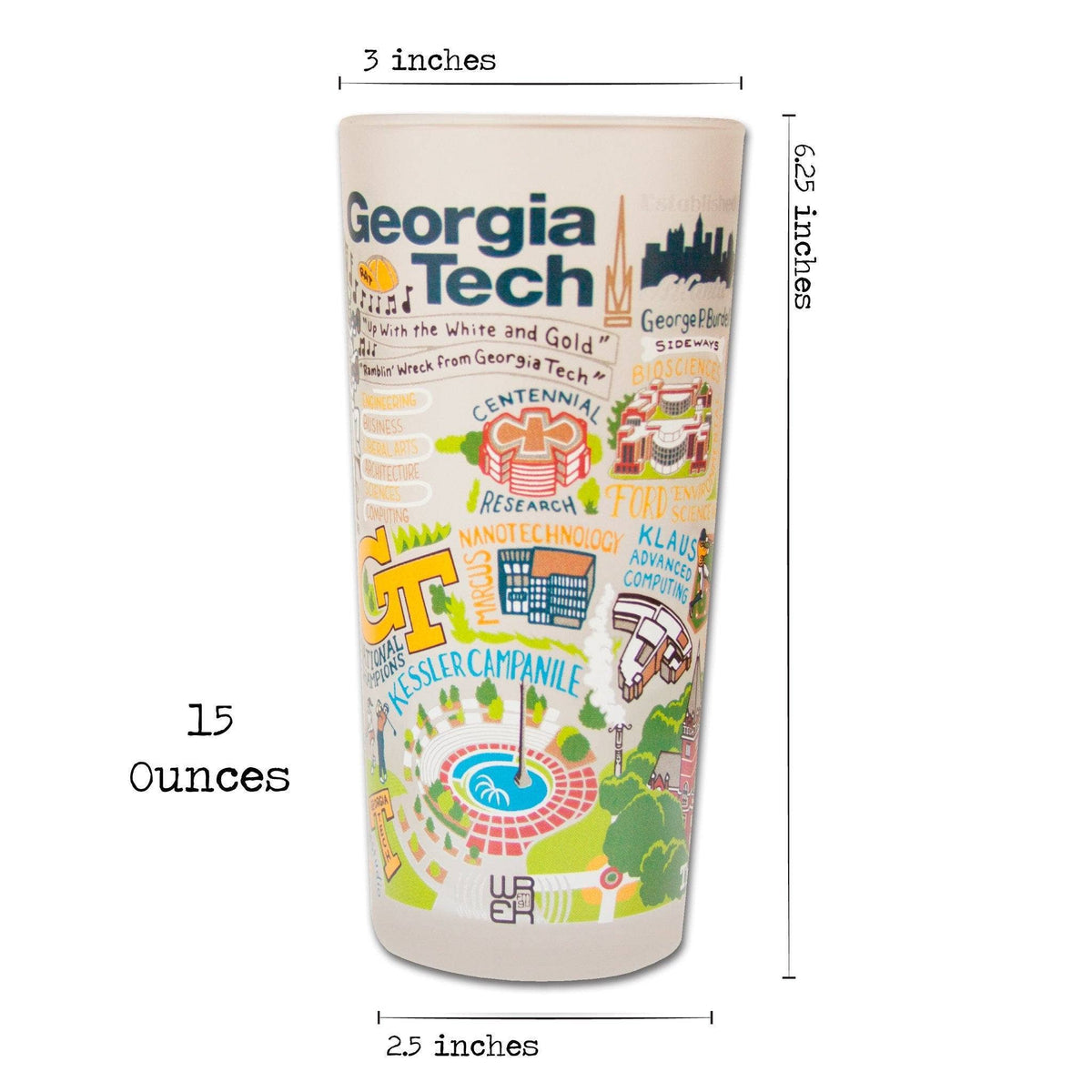 Georgia Tech Collegiate Drinking Glass