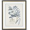 Blue Arbor Prints with Black Frame