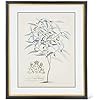 Blue Arbor Prints with Black Frame