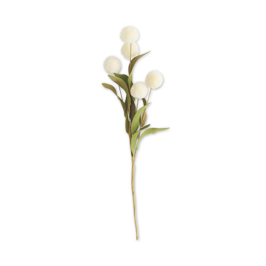 5 Ball Pom Pom w/Green Eva Leaves