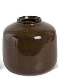 Dark Brown Glazed Ceramic Vase
