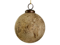 Oxidized Glass Ball Ornament - Gold