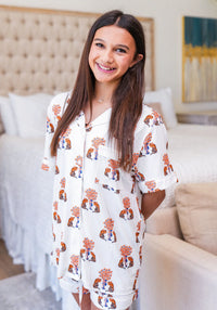 Gameday Heirloom Pajama Shorts Set - Auburn