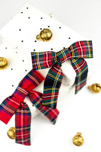 Tartan Christmas Plaid Hair Bow Barrette | Emily Bow