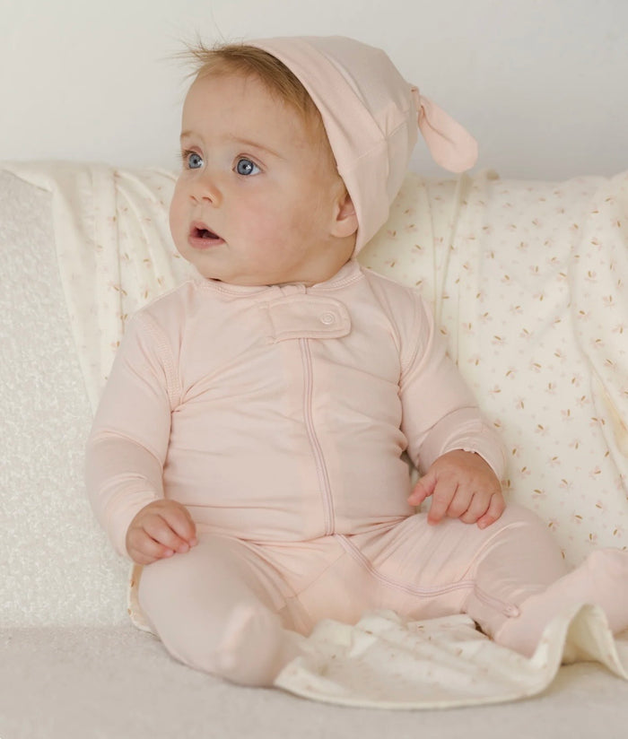 Zip Long Sleeve Sleeper Footie || Petal