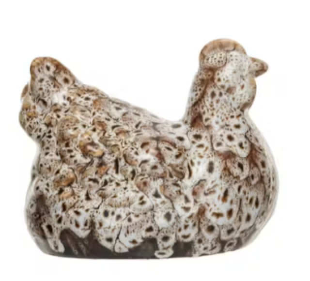 Stoneware Hen, Reactive Glaze, 2 Styles