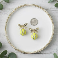 Hadley Tennis & Gold Bows Earrings