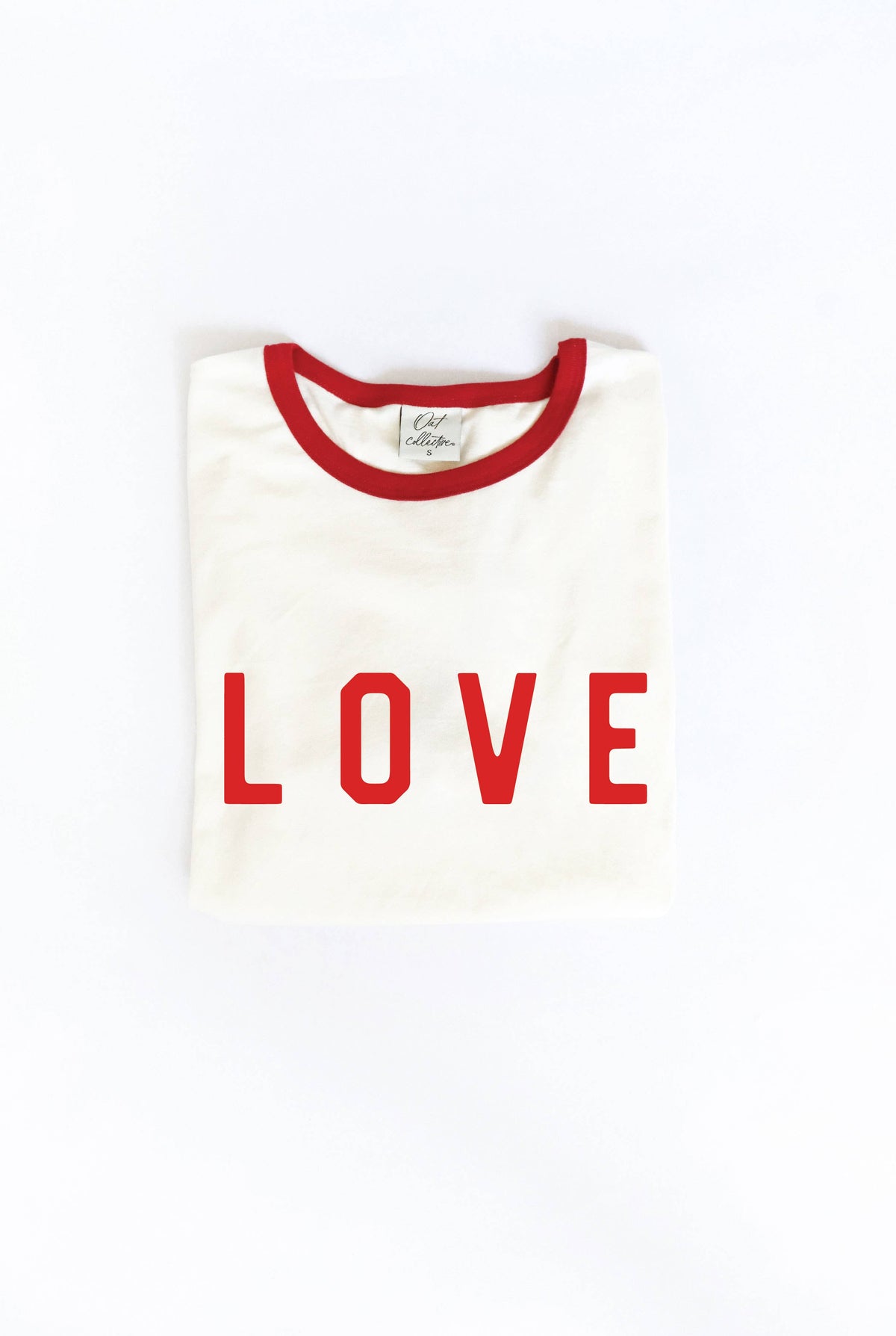 LOVE Ringer Graphic Top