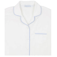 Logan Periwinkle Cotton Poplin Short Sleeve Shorty Pajamas