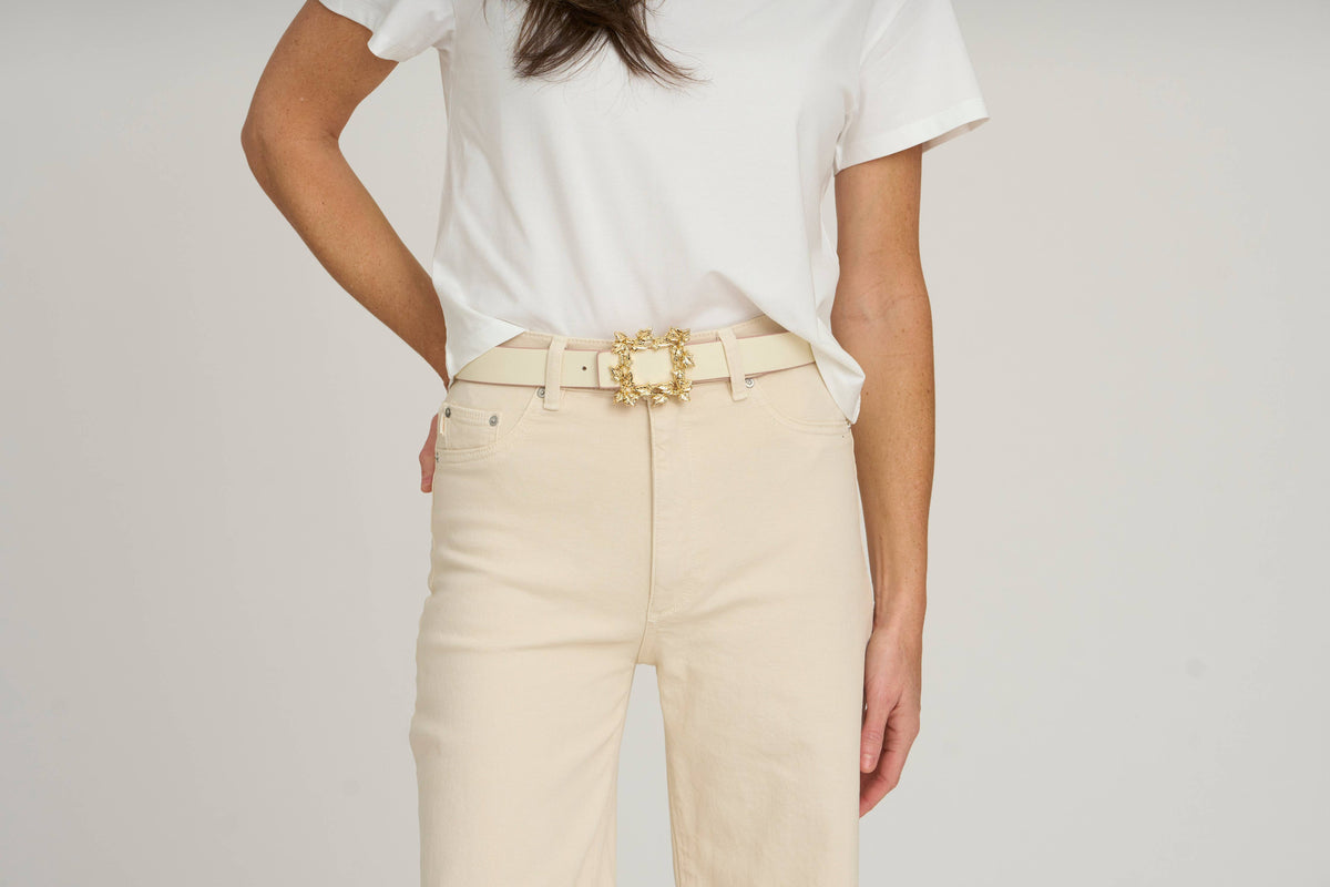 Cesoli - Blush & Magnolia Reversible Leather Belt | 3cm