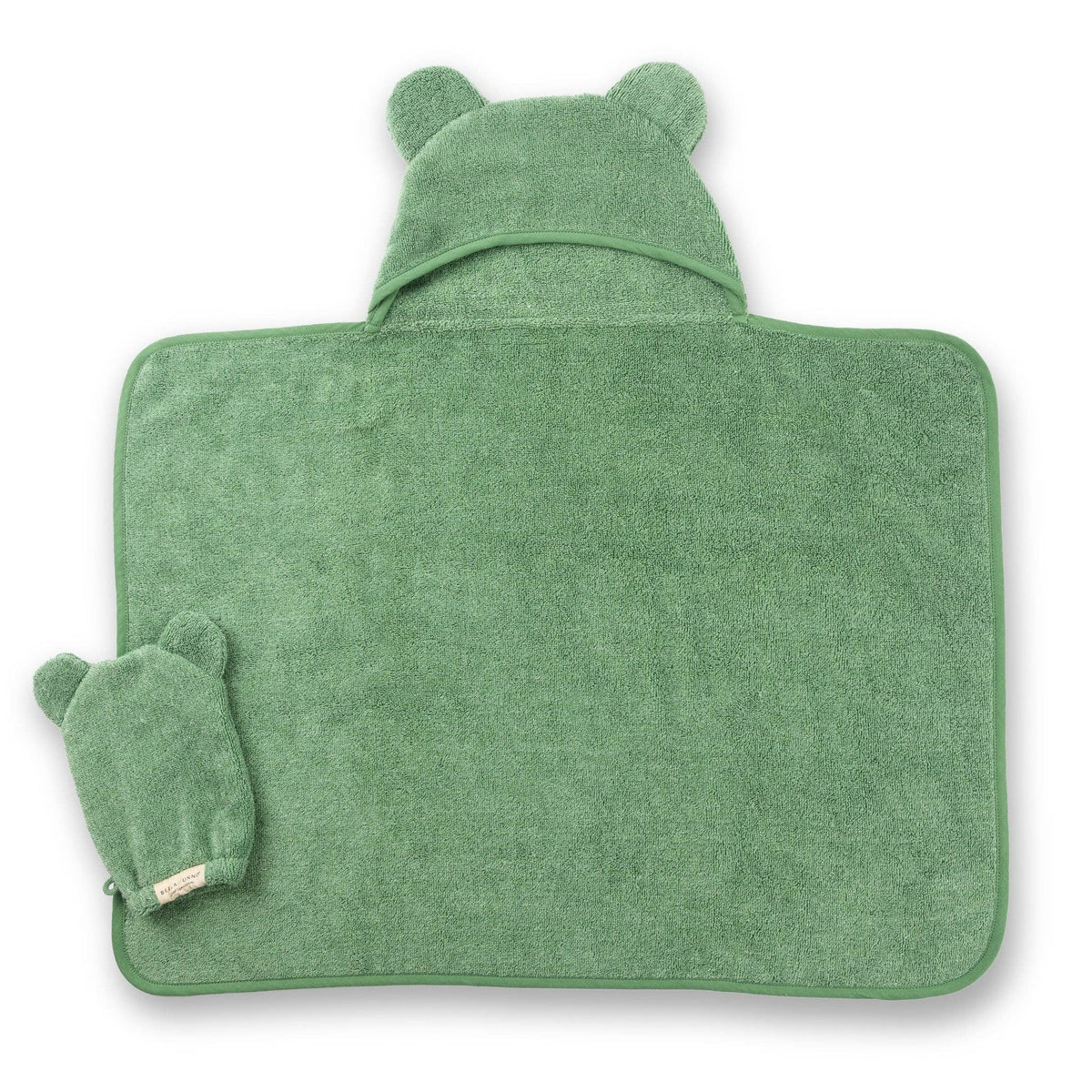 Hooded Towel + Wash Mitt Set Sea Foam