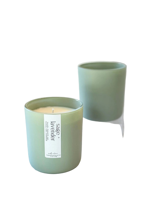 Sage Green Matte Vessel Candles