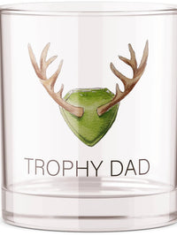 Trophy Dad Deer Bourbon Whiskey Rocks Glass