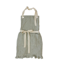 Ruffle Pin Stripe Apron