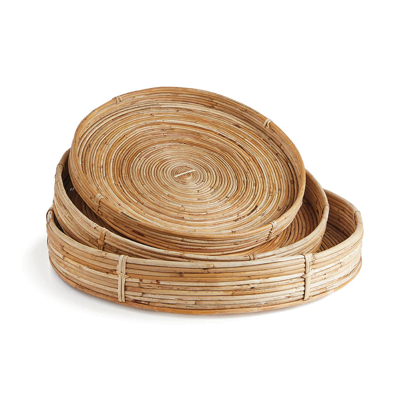 Cane Rattan Round Tray