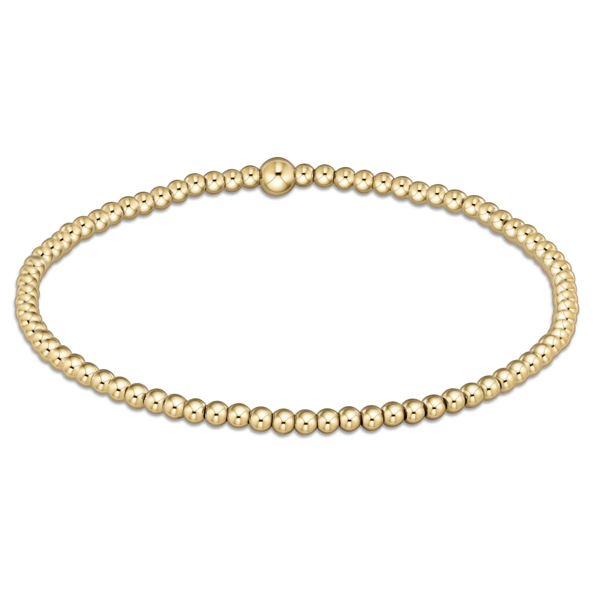 classic gold 2.5mm bead bracelet