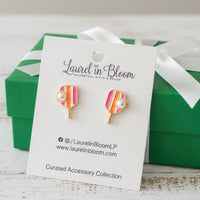 Pickleball Paddles & Pearls Earrings