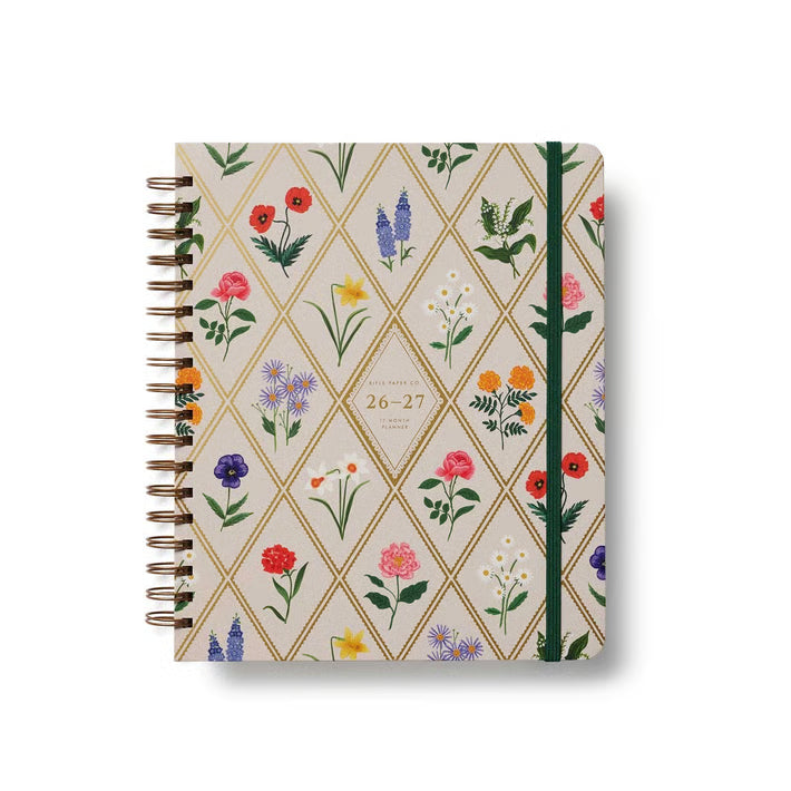 Rifle Paper Co - 2026-2027  Garden Study 17-Month Academic Hardcover Spiral Planner