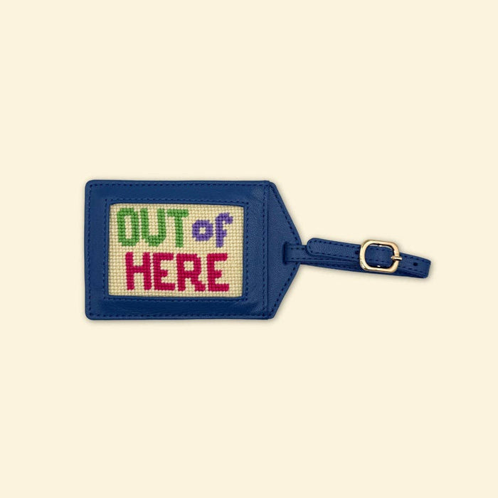 Needlepoint Kit - Out of Here (Luggage Tag)