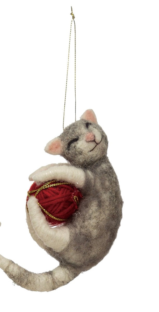 Wool Felt Cat Ornament