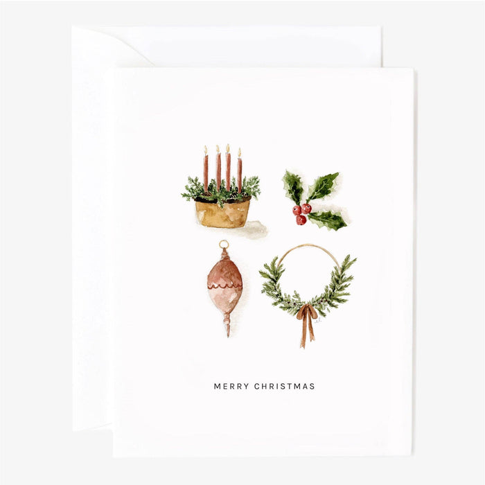 Yuletide Watercolor Christmas Card