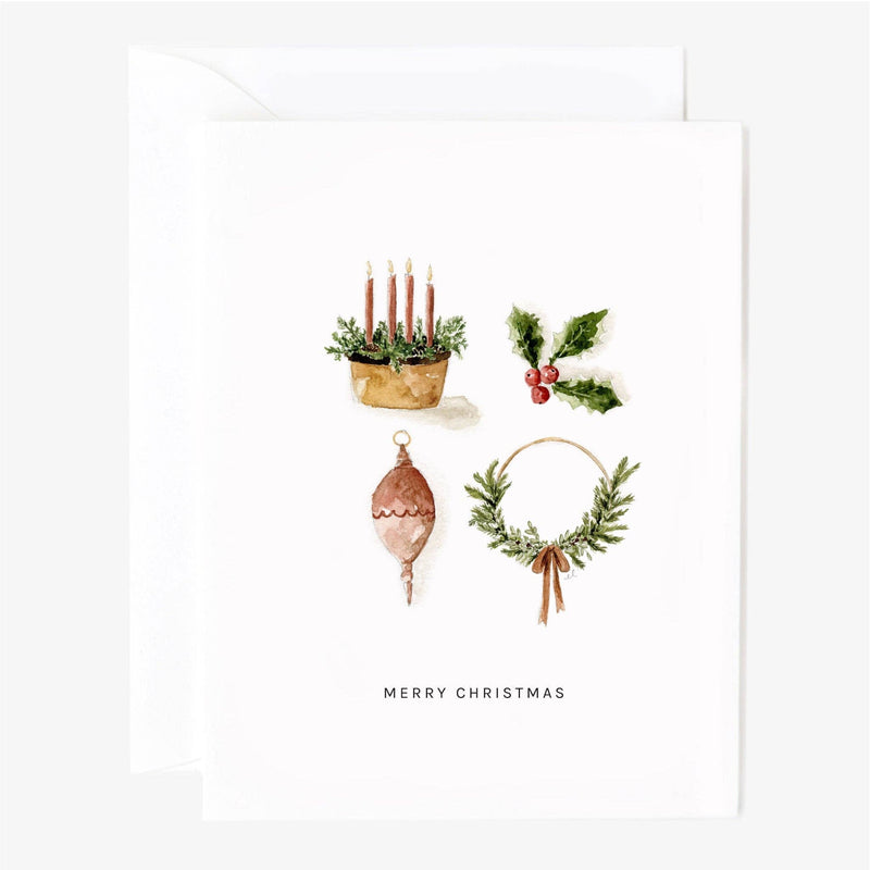 Yuletide Watercolor Christmas Card