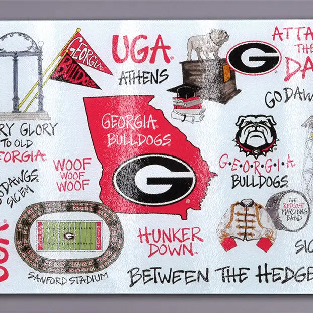 Collegiate Tempered Glass Cutting Board