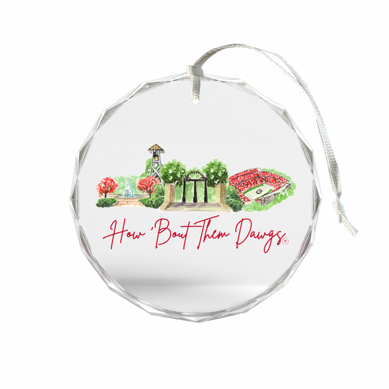 Georgia Landmark Glass Ornament
