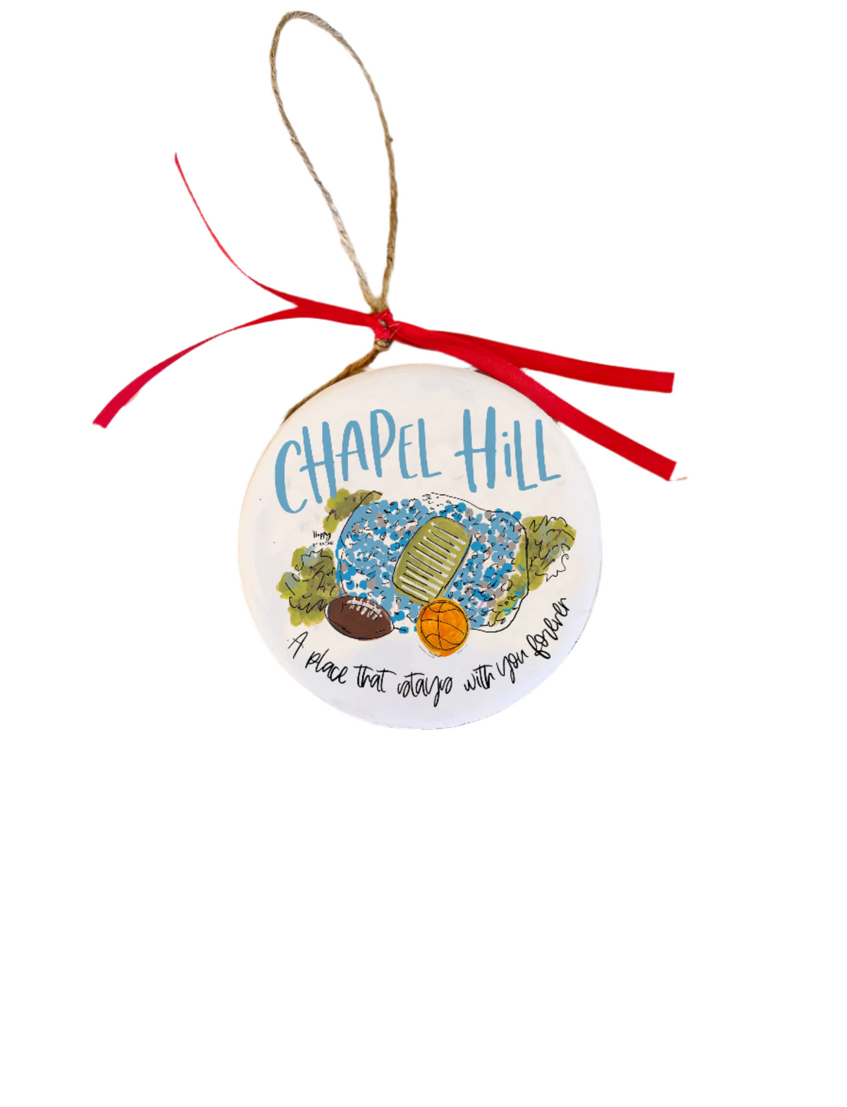 Chapel Hill, NC College Town Christmas Ornament