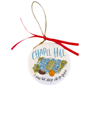 Chapel Hill, NC College Town Christmas Ornament