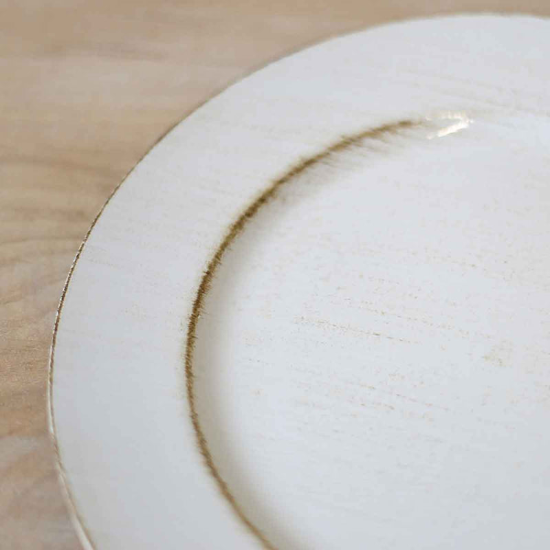 Woodland Charger   White Wash   13": White