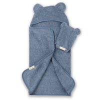 Hooded Towel + Wash Mitt Set Rain