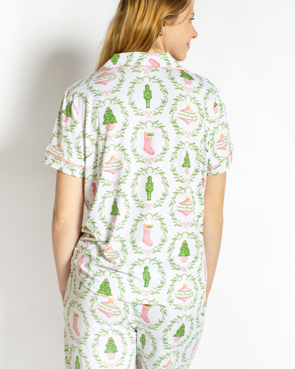 Nutcracker Trellis PJ Set - Short Sleeve Shirt/Pants
