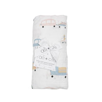Bamboo Muslin Swaddle Blanket - Cars