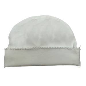 Picot Trim Baby Hat