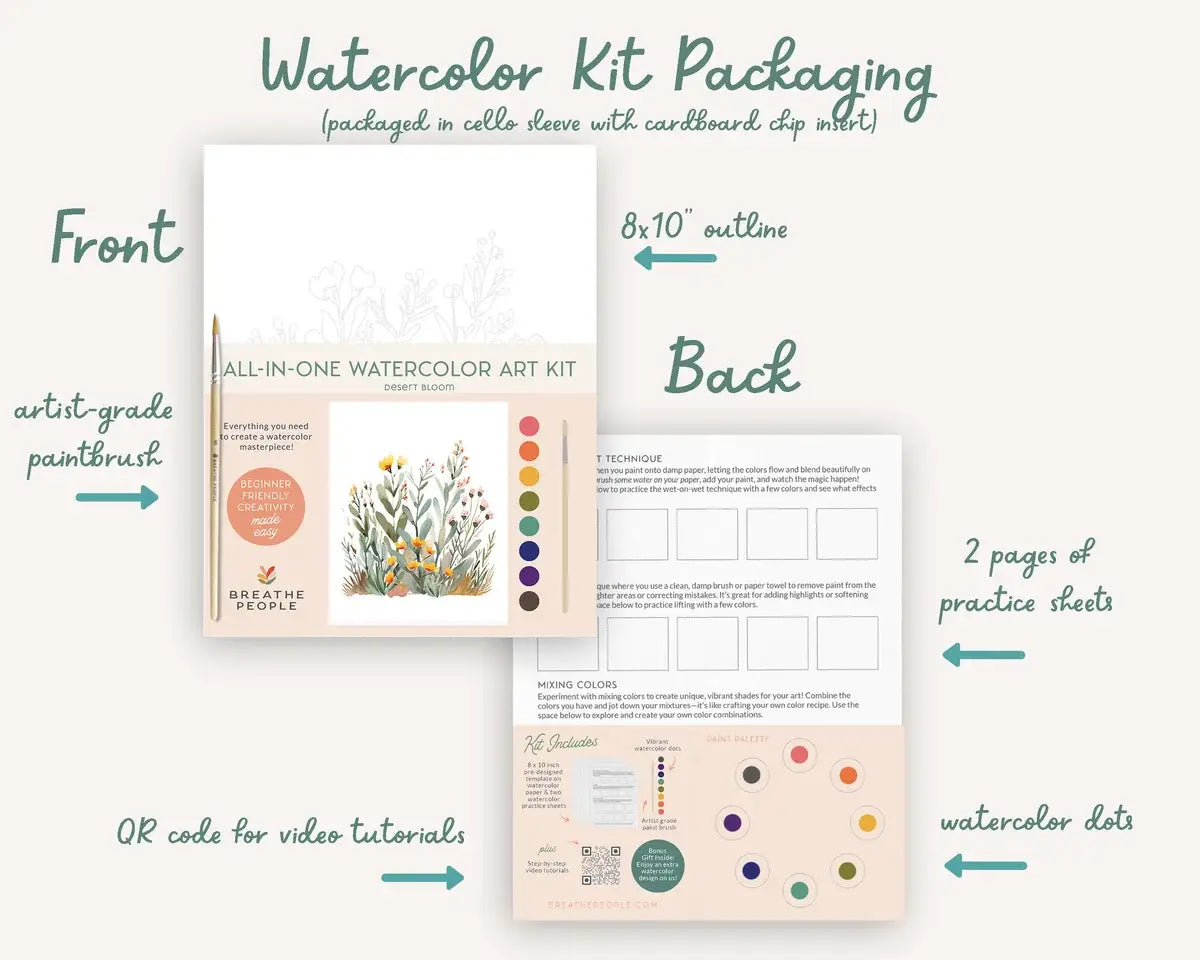 Kids' All-In-One Watercolor Kit - Happy Popsicle