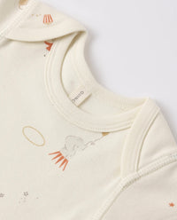 Short Sleeve Body Suit, 2 pack || Carnival / Honey Stripe