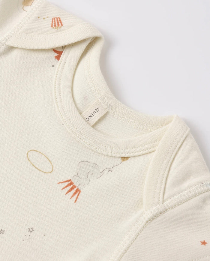 Short Sleeve Body Suit, 2 pack || Carnival / Honey Stripe