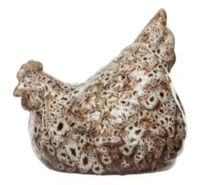 Stoneware Hen, Reactive Glaze, 2 Styles