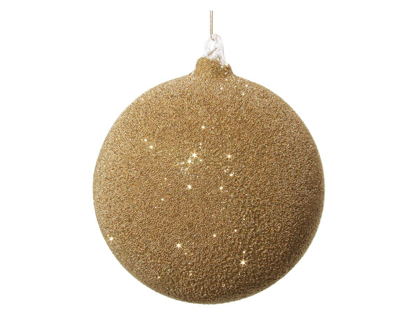 Glass Beaded Ball Ornament - Gold