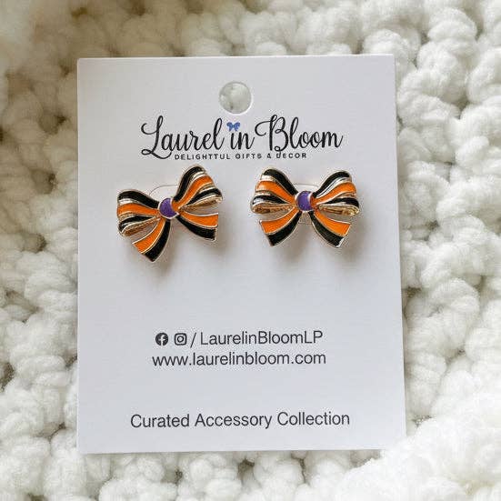 In Halloween Style Bow Earrings