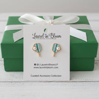 Pickleball Paddles & Pearls Earrings